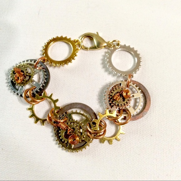 Cool Jewelry Jewelry - 🛑 SOLD Steampunk Bracelet Handmade Mixed Metals